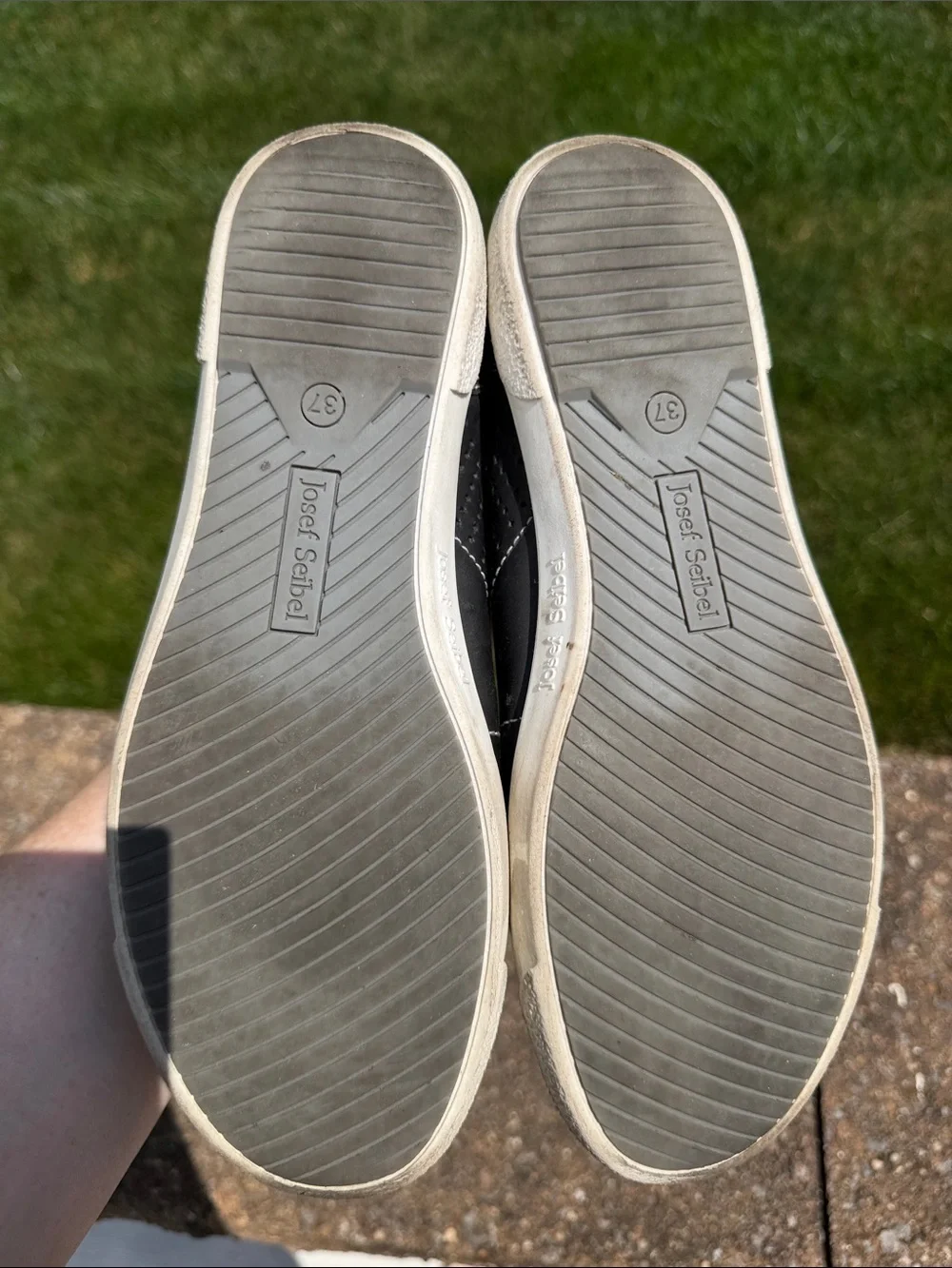 Josef Seibel Black Sneakers with White Insole